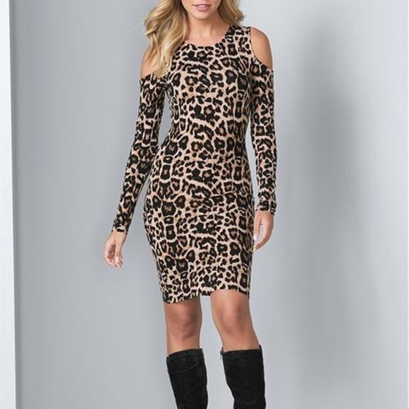 3/20 Venus cold shoulder v neck bodycon mini dress - Picture 5 of 5